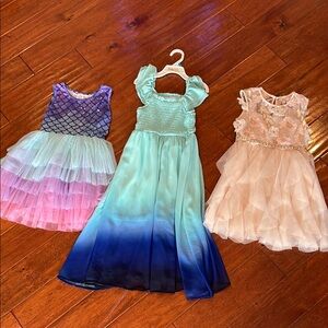 Elegant Blue and Green Kids Dress